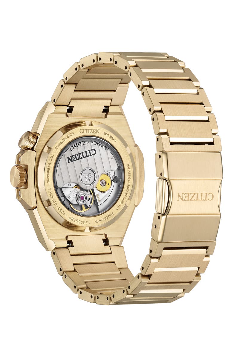 Citizen Series8 890 City Lights Automatic Goldtone Bracelet Watch, 42.6mm, Alternate, color, Gold-Tone