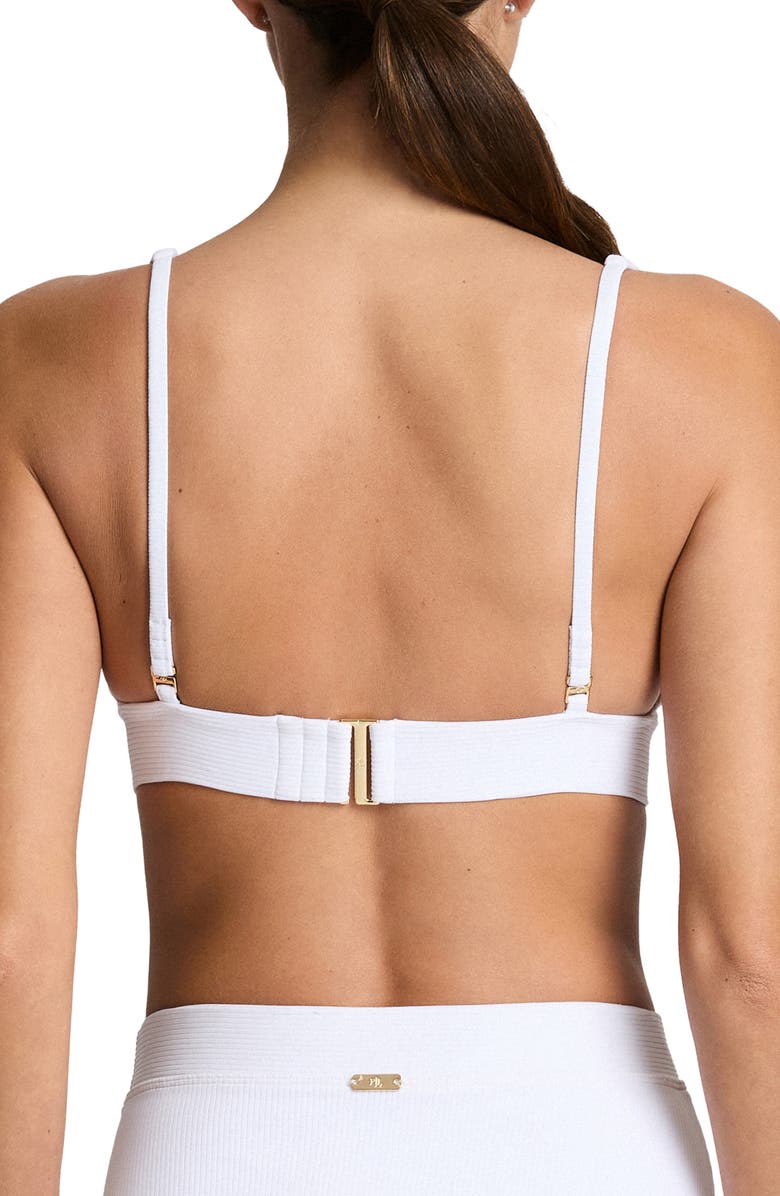 Lauren Ralph Lauren Banded Modern V-Neck Bikini Top, Alternate, color,