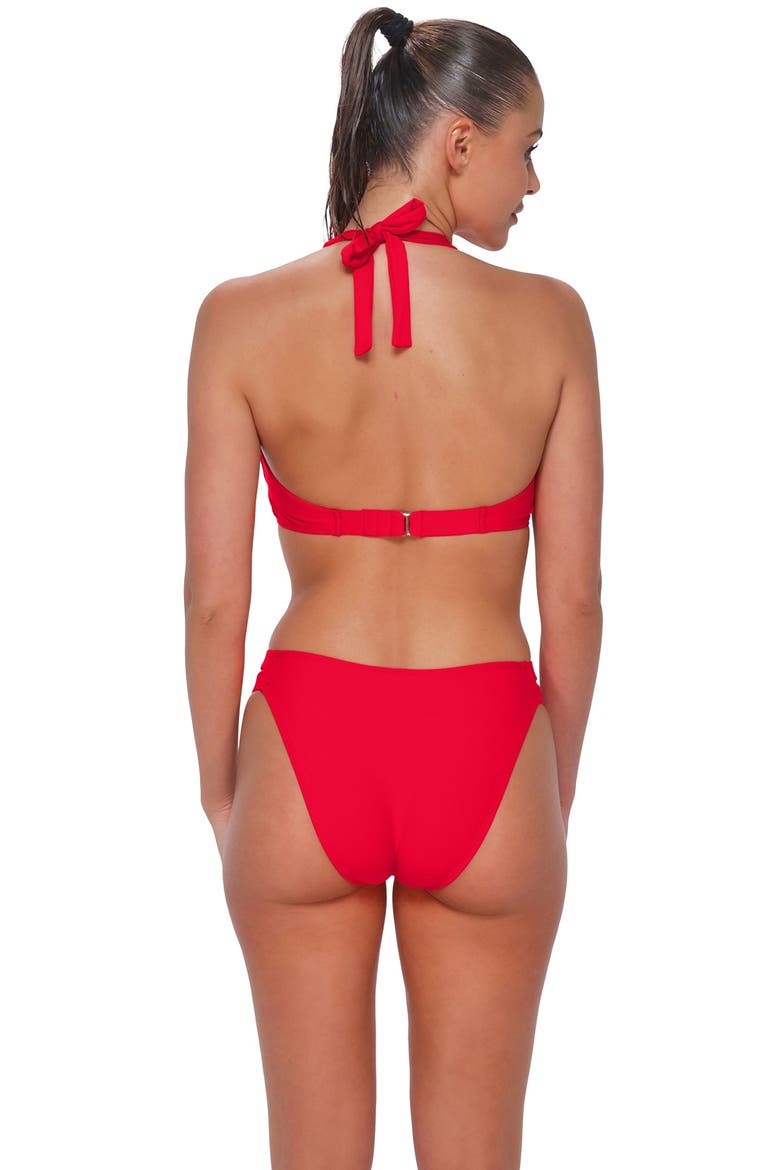 Muse Halter Bikini Swimsuit Top - F Cup, Alternate, color, GERANIUM