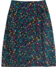 Seasalt Cornwall Forest View Floral Organic Cotton Corduroy A-Line Skirt
