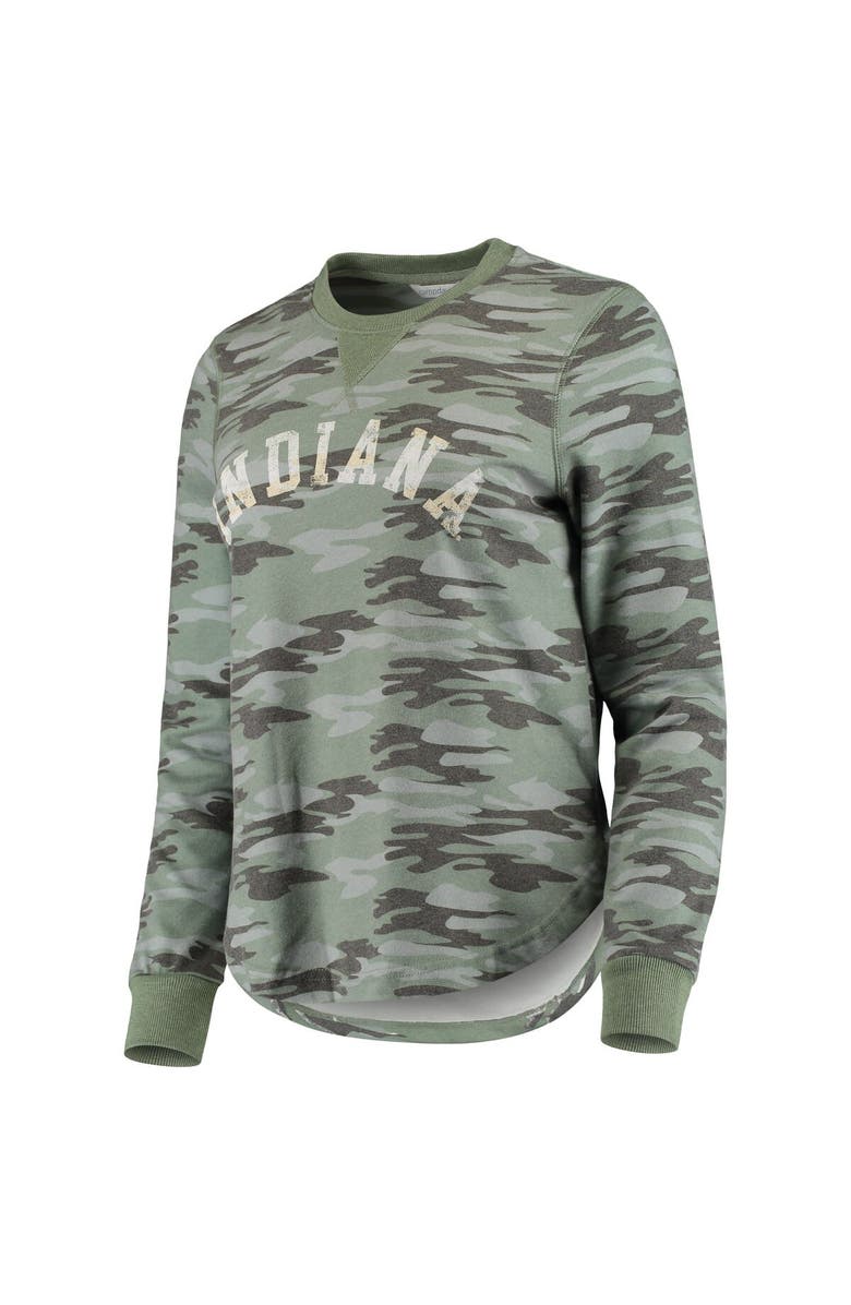 CAMP DAVID Women's Camo Indiana Hoosiers Comfy Pullover Sweatshirt, Alternate, color, Camo