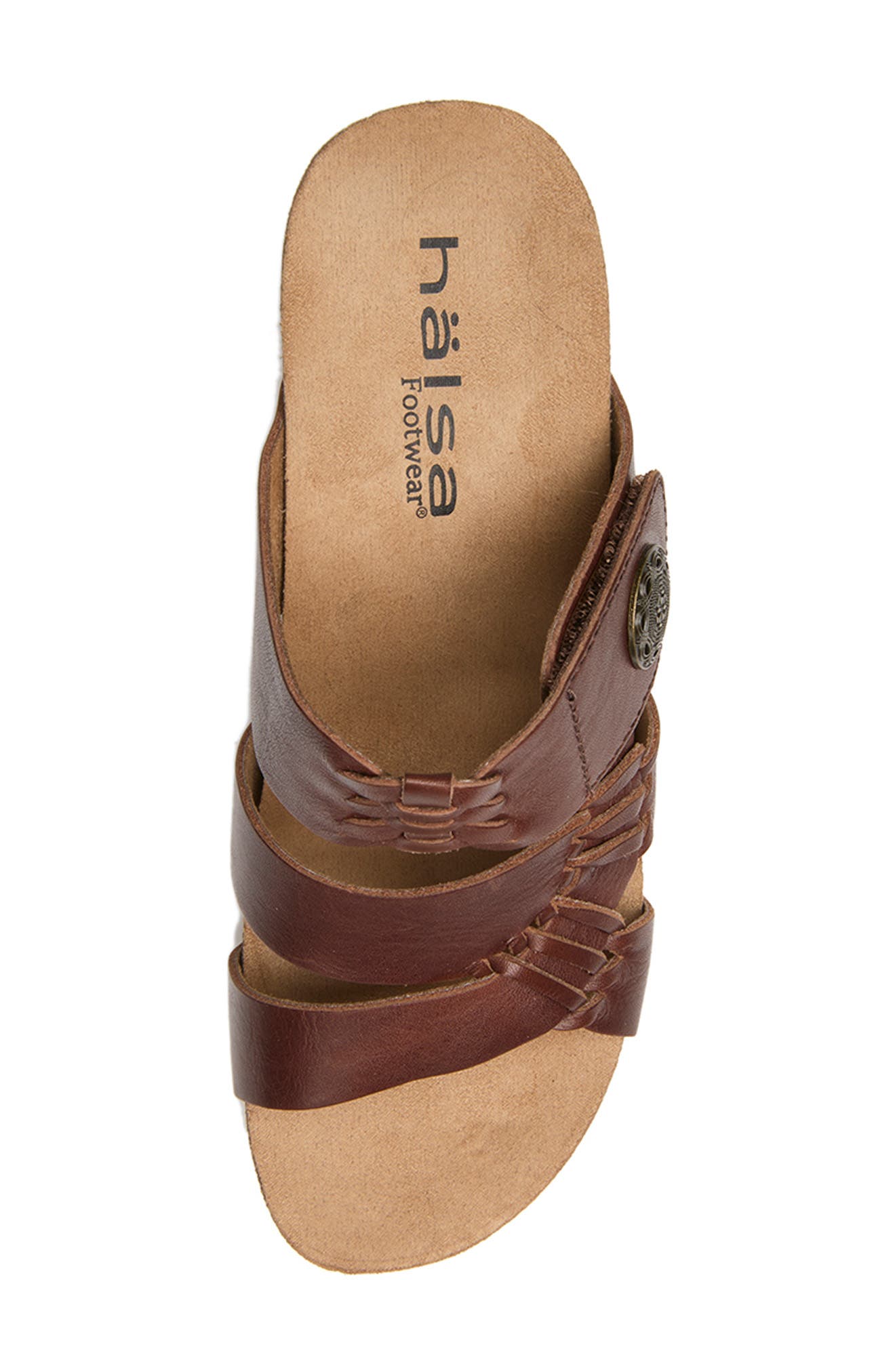 Genoa Wedge Sandal, Alternate, color, DARK BROWN