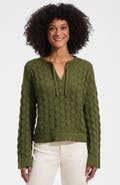 Lands' End Drifter Tie Notch Neck Sweater