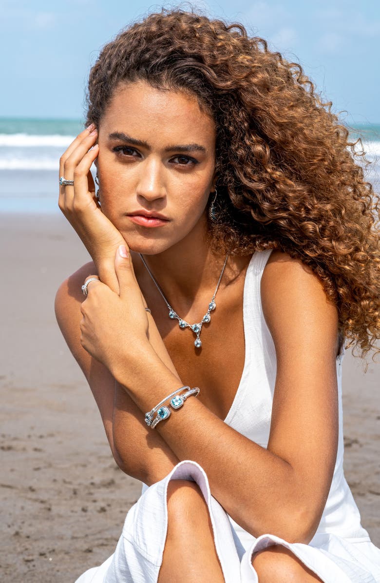 SAMUEL B. Sterling Silver Blue Topaz "Y" Necklace, Alternate, color, 