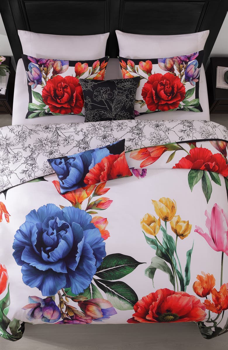 Bebejan Petal Portrait Comforter Set, Alternate, color, White