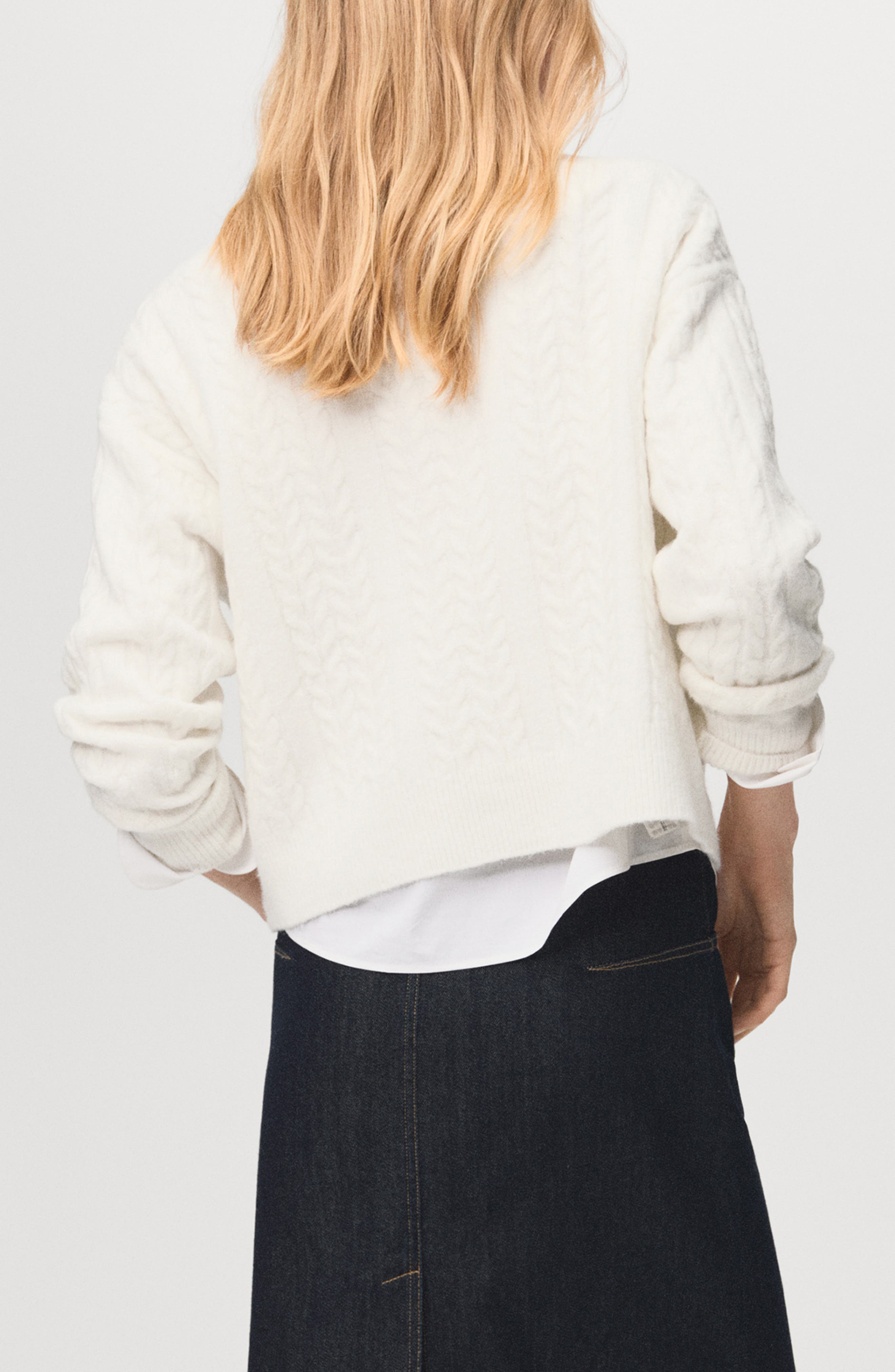 Cable Stitch Crewneck Sweater - image 4