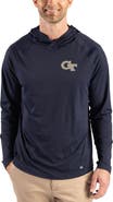Cutter & Buck Men's Cutter & Buck Navy Georgia Tech Yellow Jackets Prospect Recycled Featherlight Stretch Hoodie
