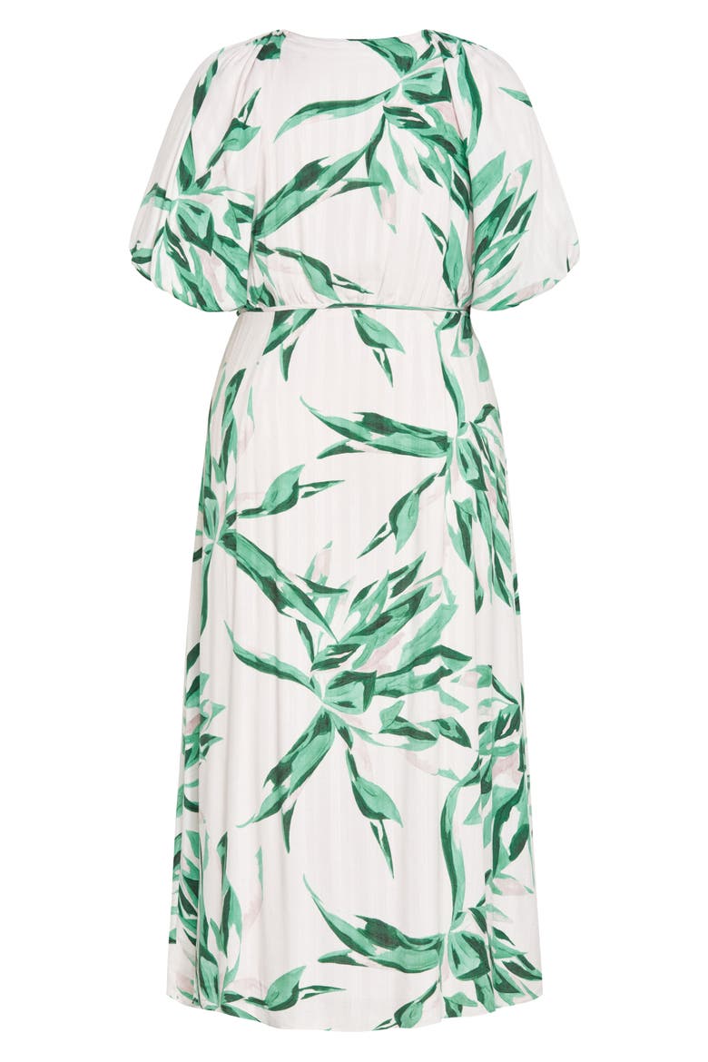 Leilani Leaf Print Maxi Dress, Alternate, color, KELLY FLORAL
