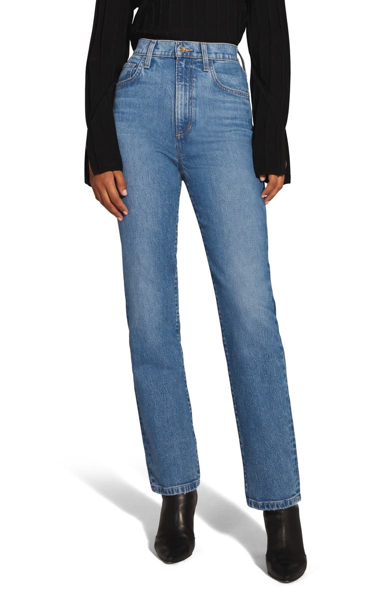 Favorite Daughter The Valentina Superhigh Waist Ankle Bootcut Jeans, Main, color, 