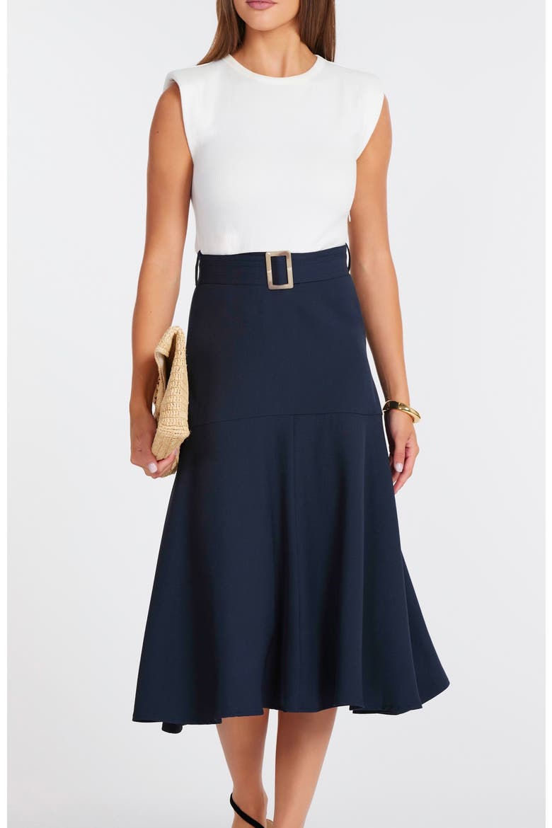 Kristopher Twofer Dress, Main, color, Navy
