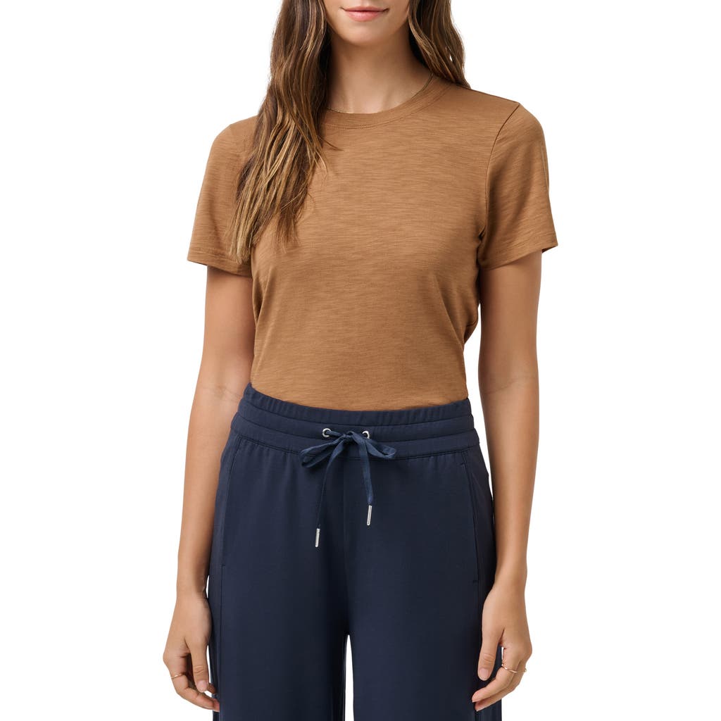 Travismathew Cloud Crewneck T-shirt In Chestnut