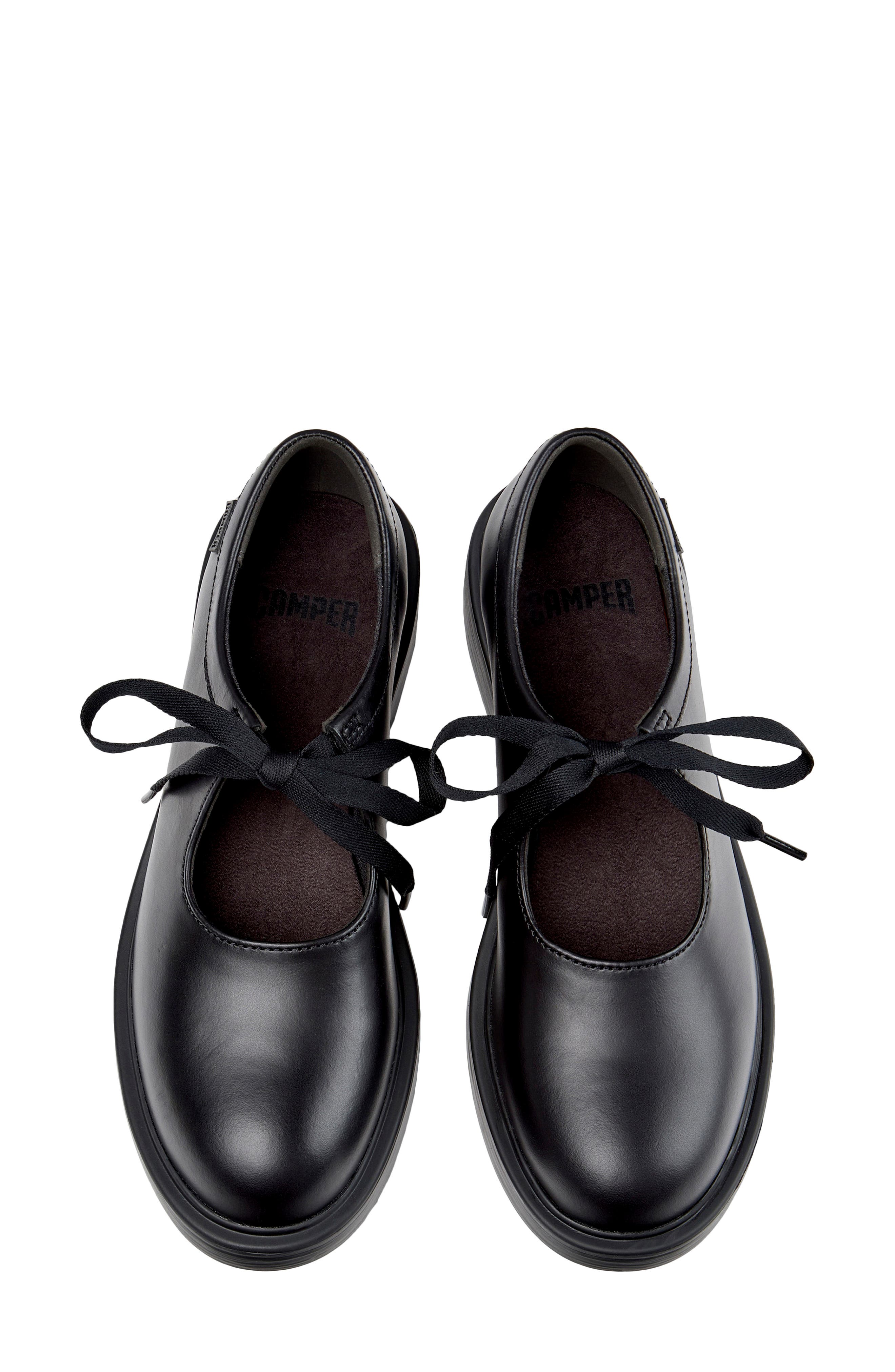 Camper Dean Mary Jane Flat, Alternate, color, Black