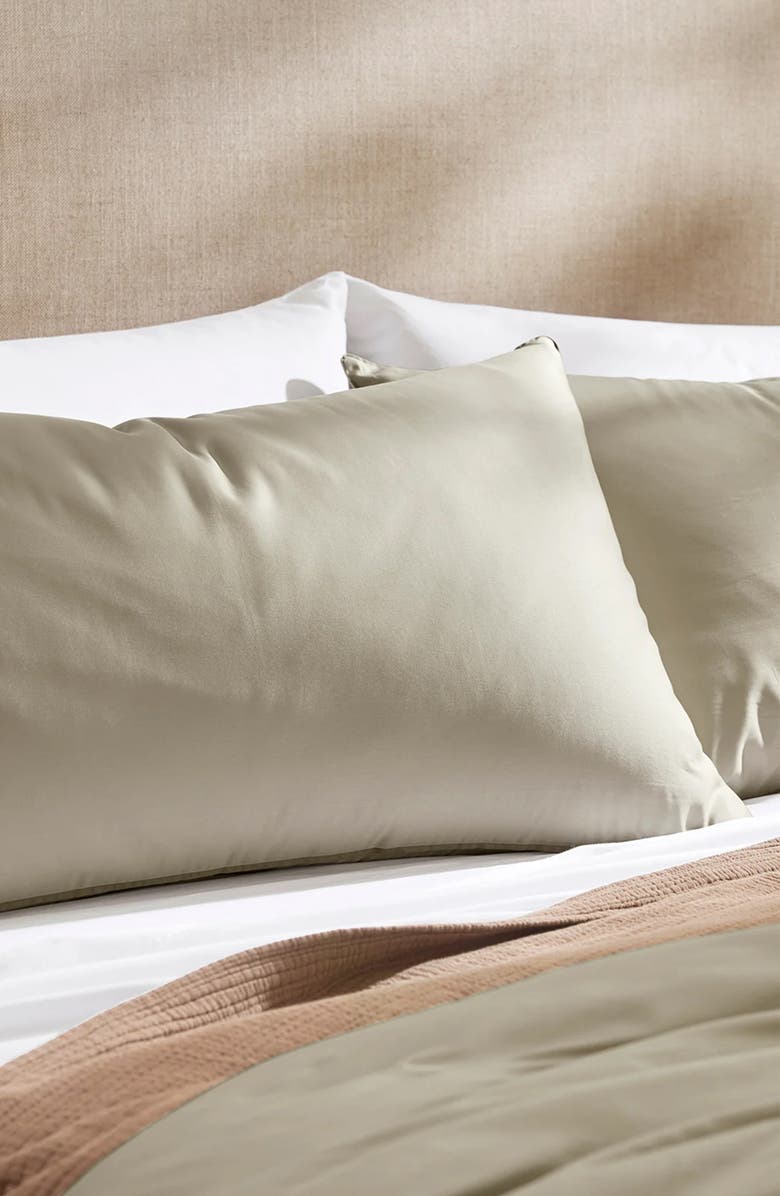 Boll & Branch Signature Comforter Set, Alternate, color, Oak