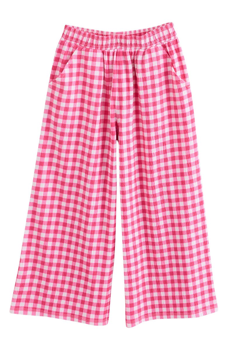 NEXT Kids' Lisbon Oversize Graphic T-Shirt & Textured Gingham Pants Set, Alternate, color, White