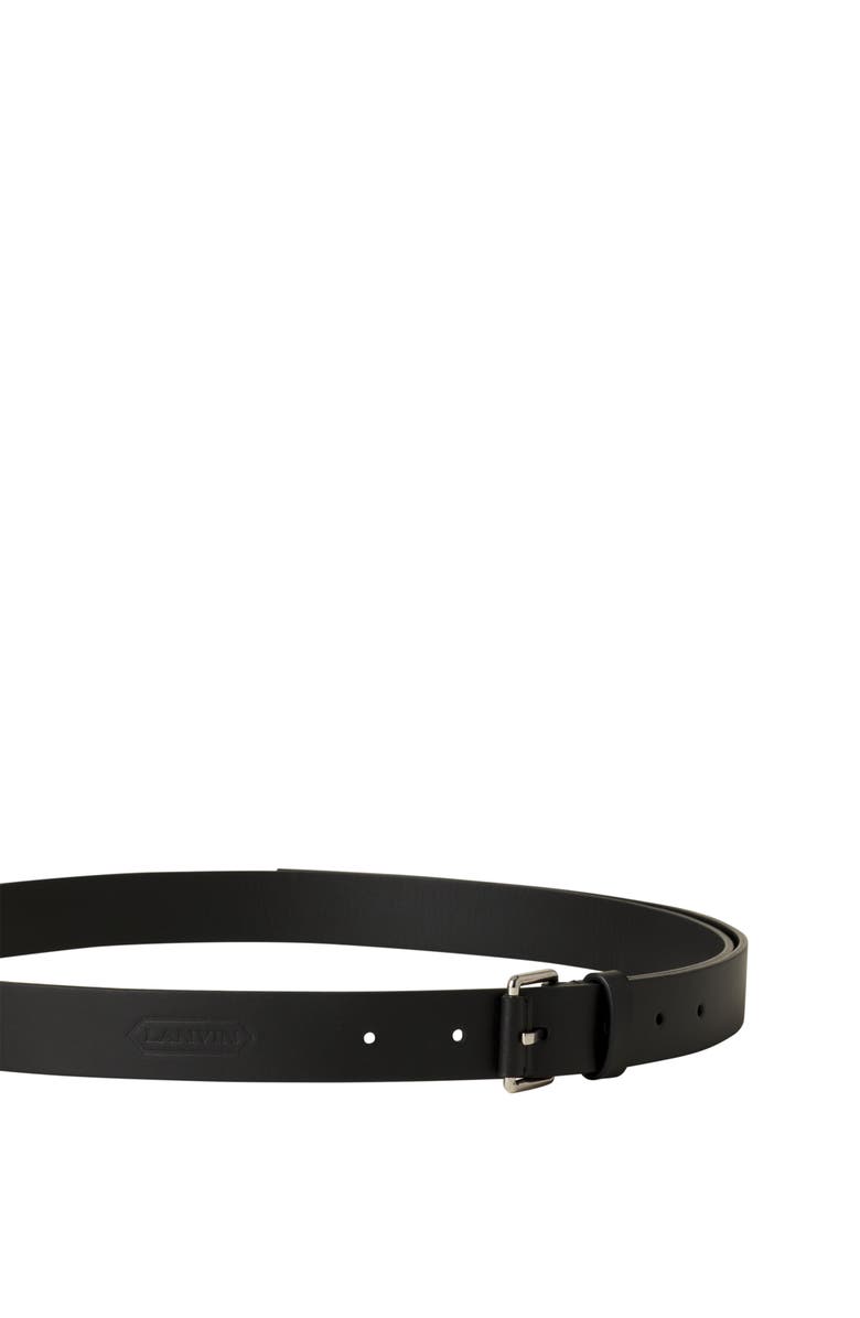 Lanvin COMPAGNON LEATHER BELT, Alternate, color, Black