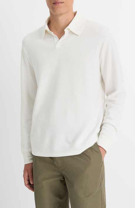 Vince Double Face Long Sleeve Polo
