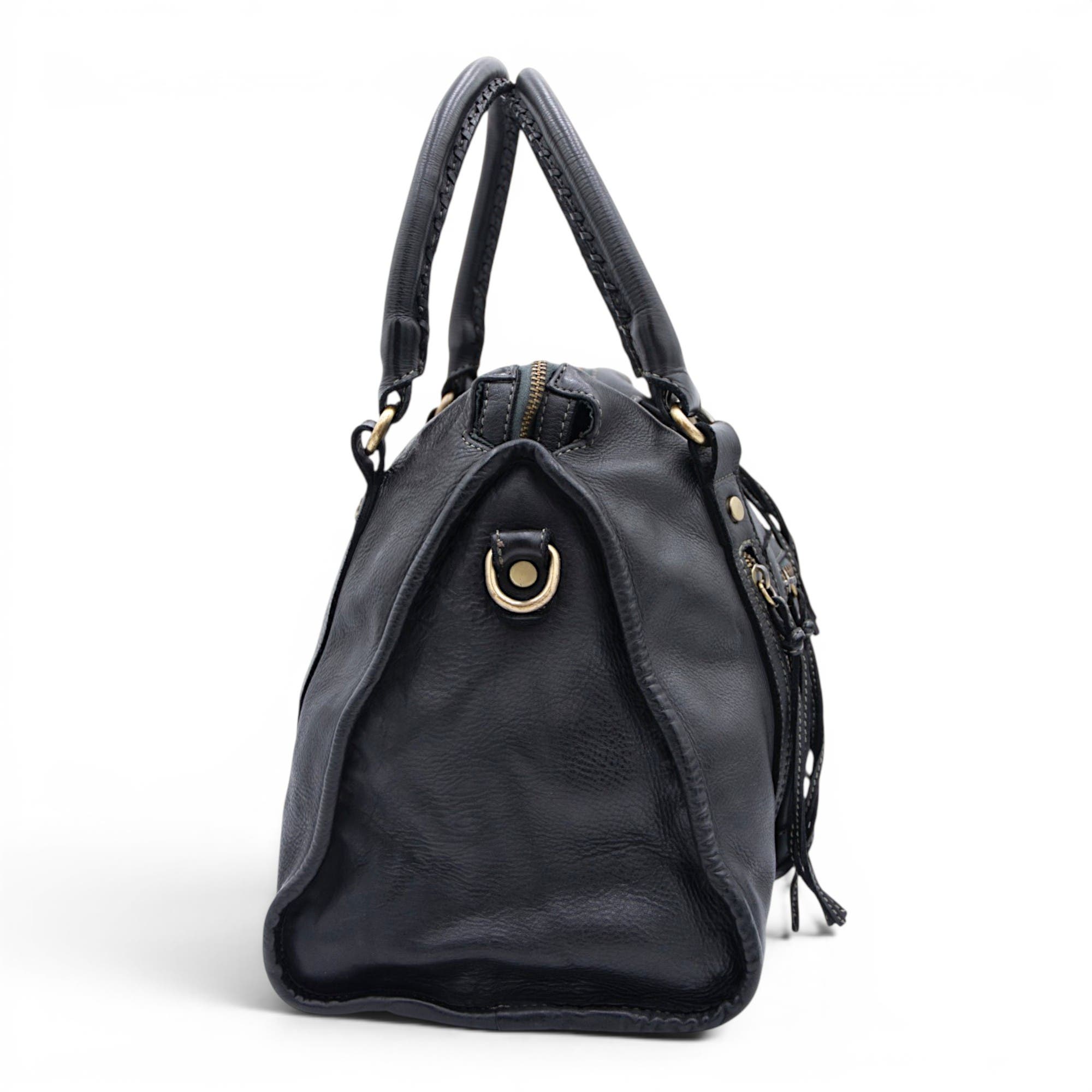 Bolsa Nova Handbags Large Pocket Satchel, Alternate, color, Black