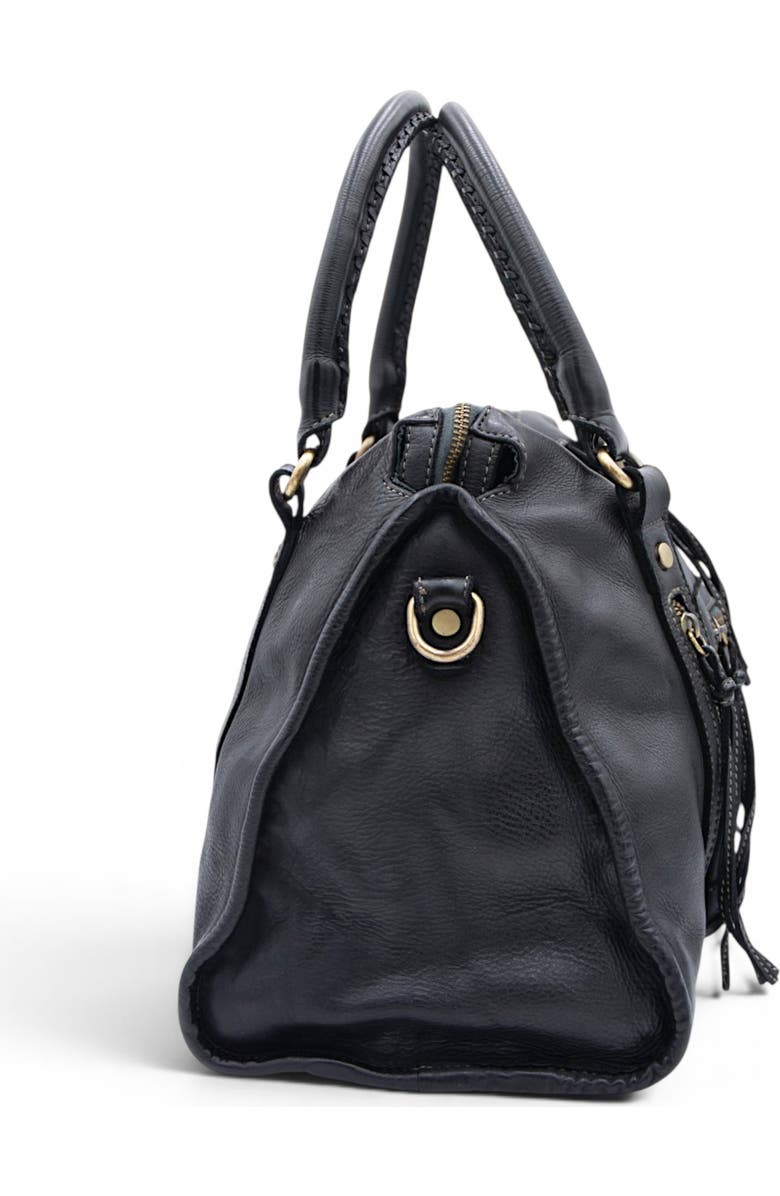 Bolsa Nova Handbags Large Pocket Satchel, Alternate, color, Black