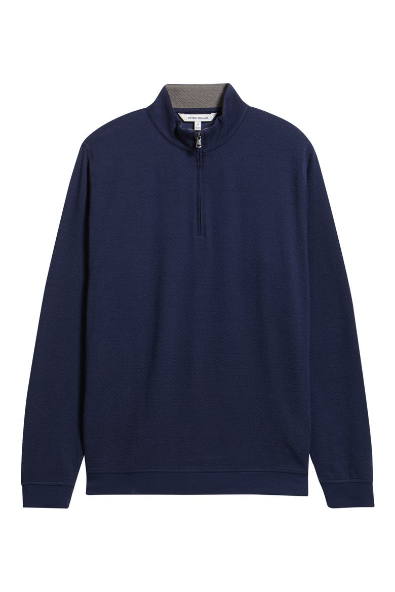 Ridgeline Knit Quarter Zip Pullover, Alternate, color, NAVY
