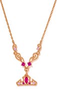 Girls Crew Disney Aurora Crown Pendant Necklace