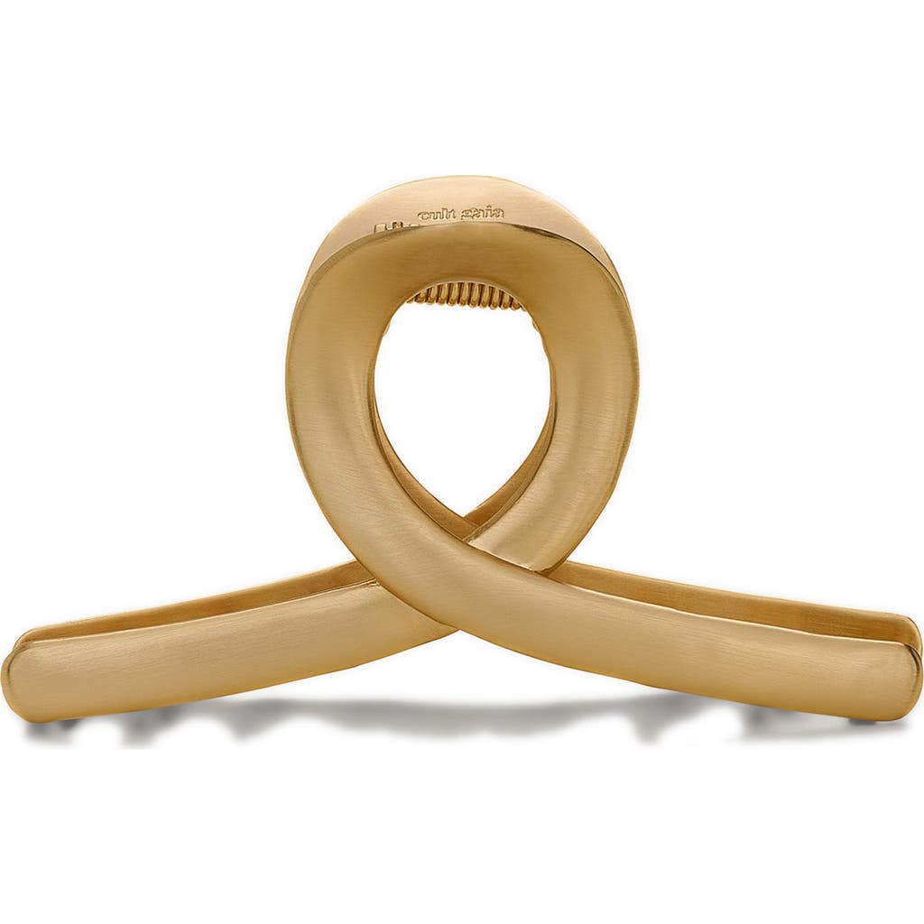 Cult Gaia Azariah Swirl Claw Clip In Brushed Brass