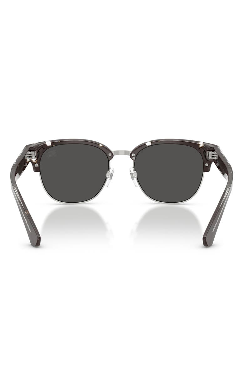 Burberry 52mm Round Sunglasses, Alternate, color, Black Havana / Dark Grey