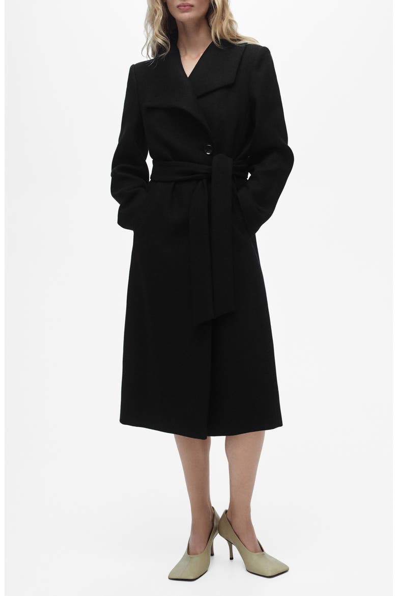 Wool Blend Coat, Main, color, BLACK
