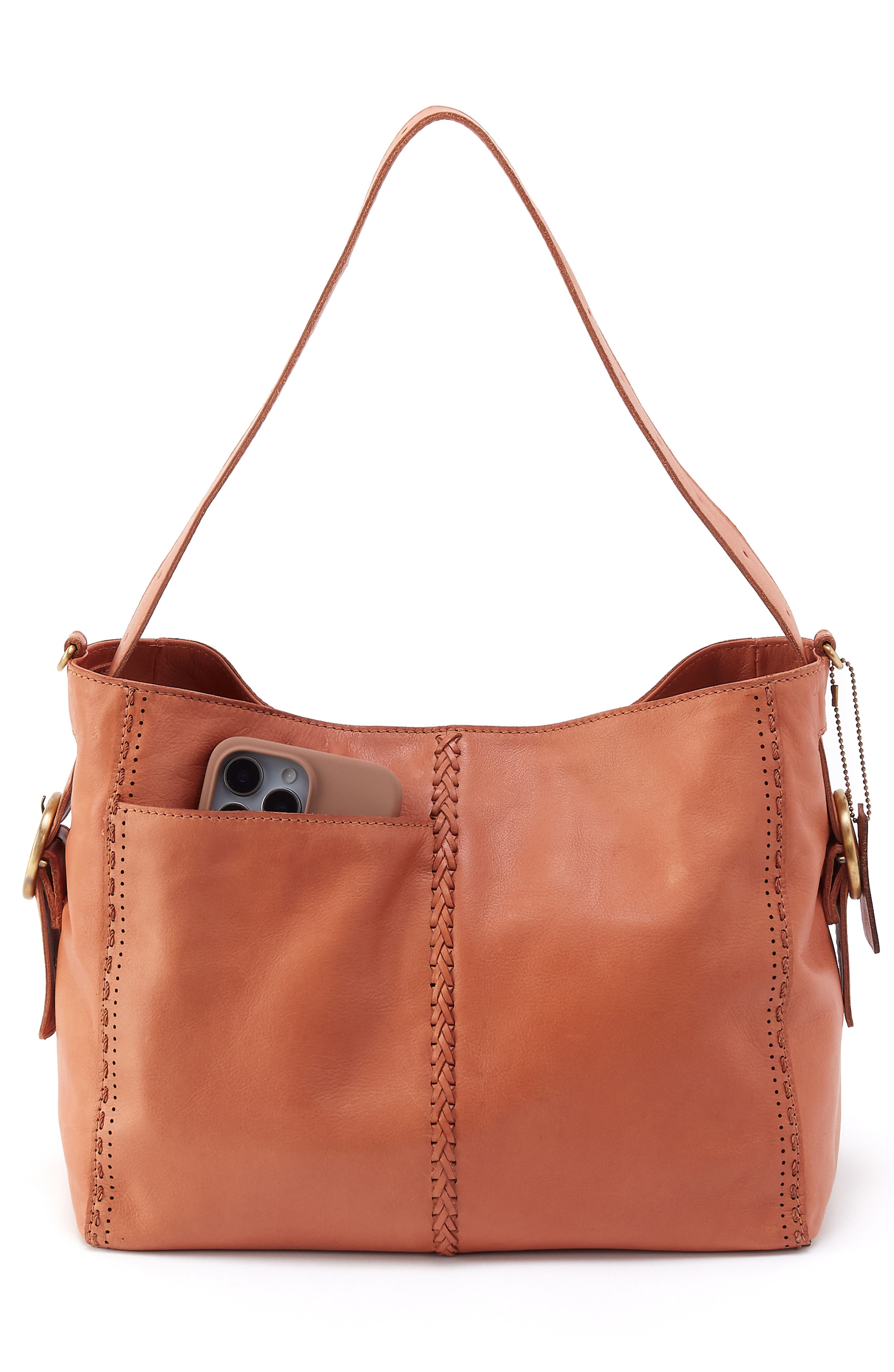 HOBO Render Leather Shoulder Bag, Alternate, color, Harvest Wheat