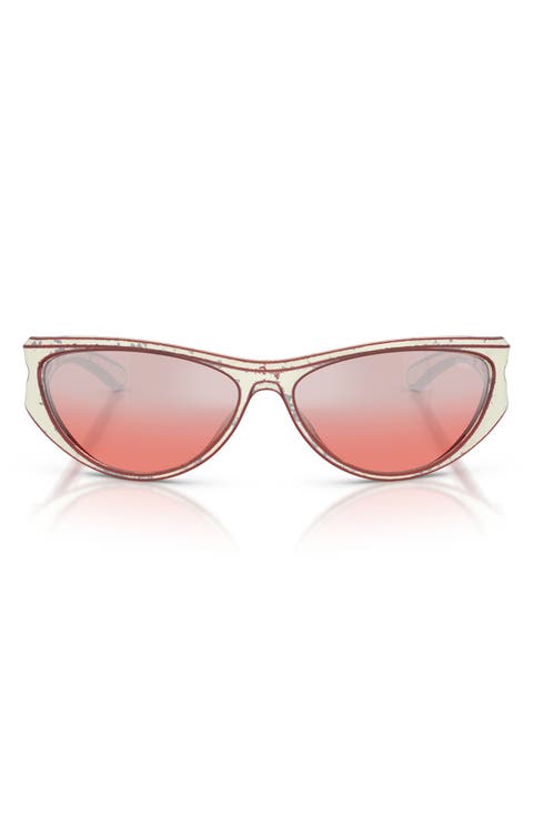 63mm Oversize Cat Eye Sunglasses