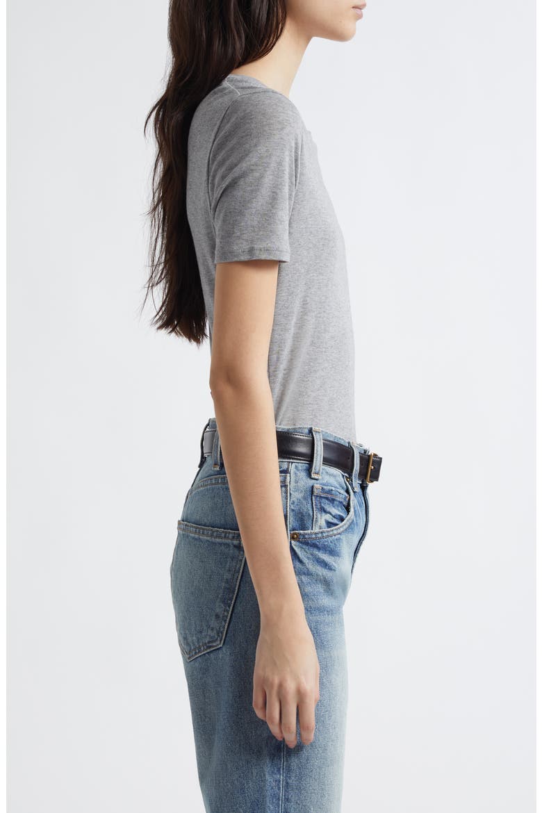 Elin Cotton & Cashmere T-Shirt, Alternate, color, HEATHER GREY