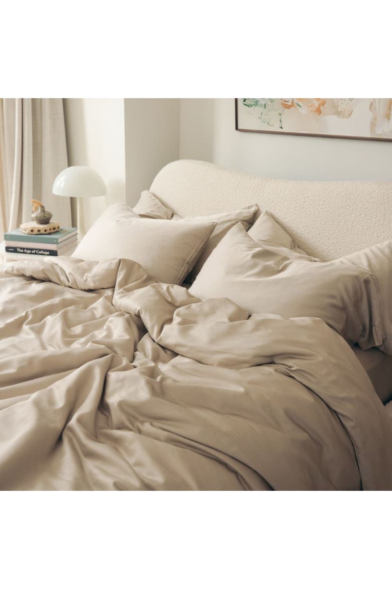 Organic Natural Sateen Pillowcase Set, Alternate, color, Stone