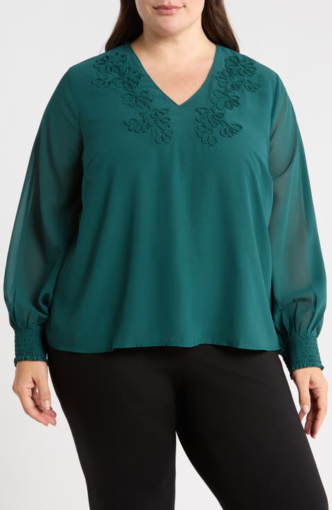 Soutache Embroidered Gauze Top