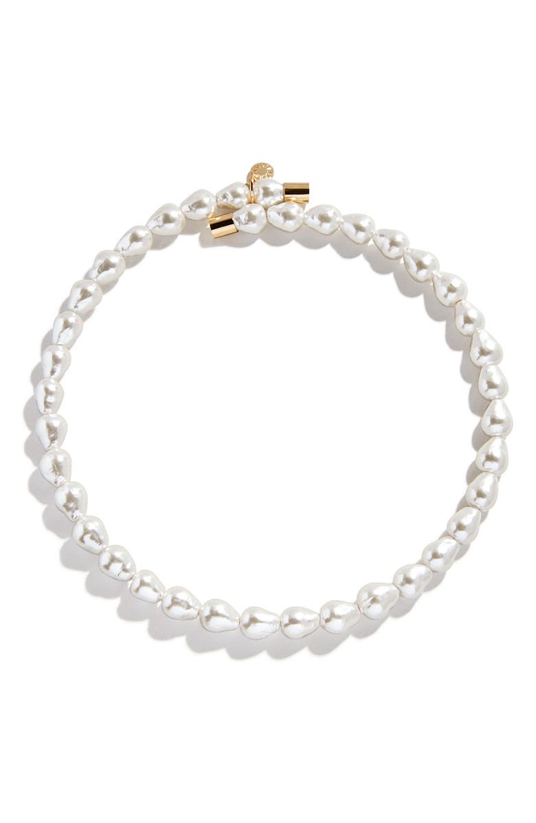 BaubleBar Ondine Faux Pearl Necklace, Main, color, Pearl