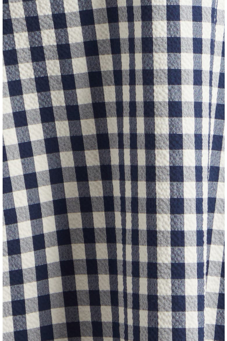 Aila Gingham Check Midi Dress, Alternate, color, NAVY DOVE