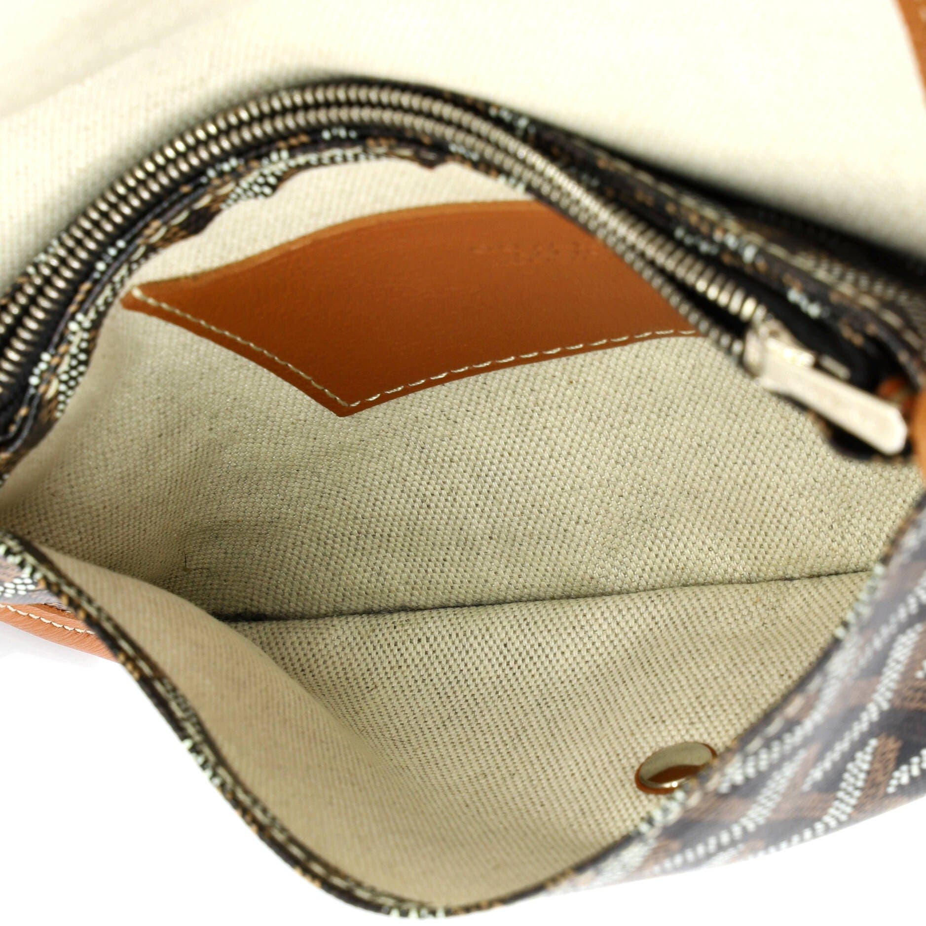 Pre-Owned Goyard Plumet Clutch Wallet Coated Canvas, Alternate, color, Brown