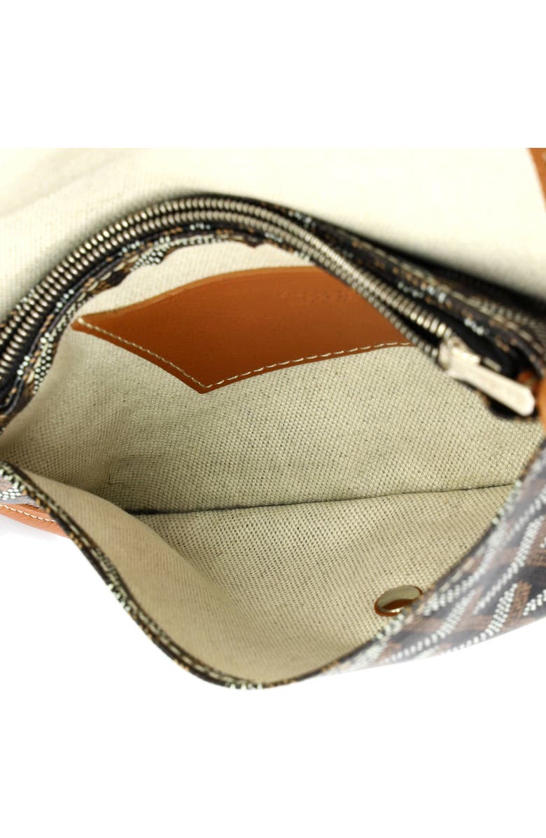 Pre-Owned Goyard Plumet Clutch Wallet Coated Canvas, Alternate, color, Brown