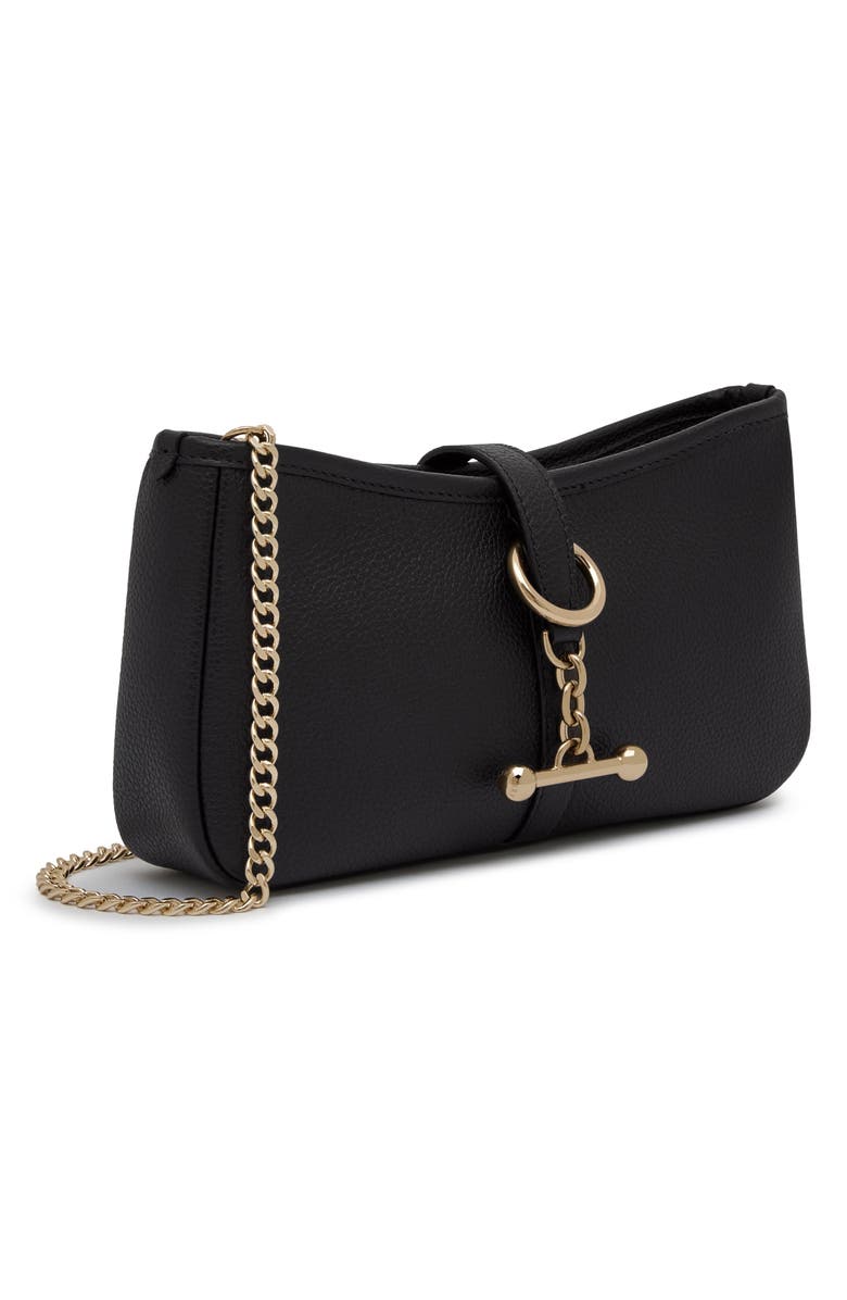 Strathberry Kite Leather Wallet on a Chain, Alternate, color, Black