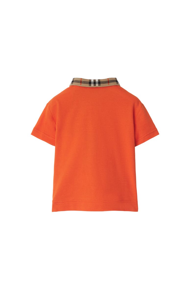 Burberry Check Collar Cotton Polo Shirt, Alternate, color,