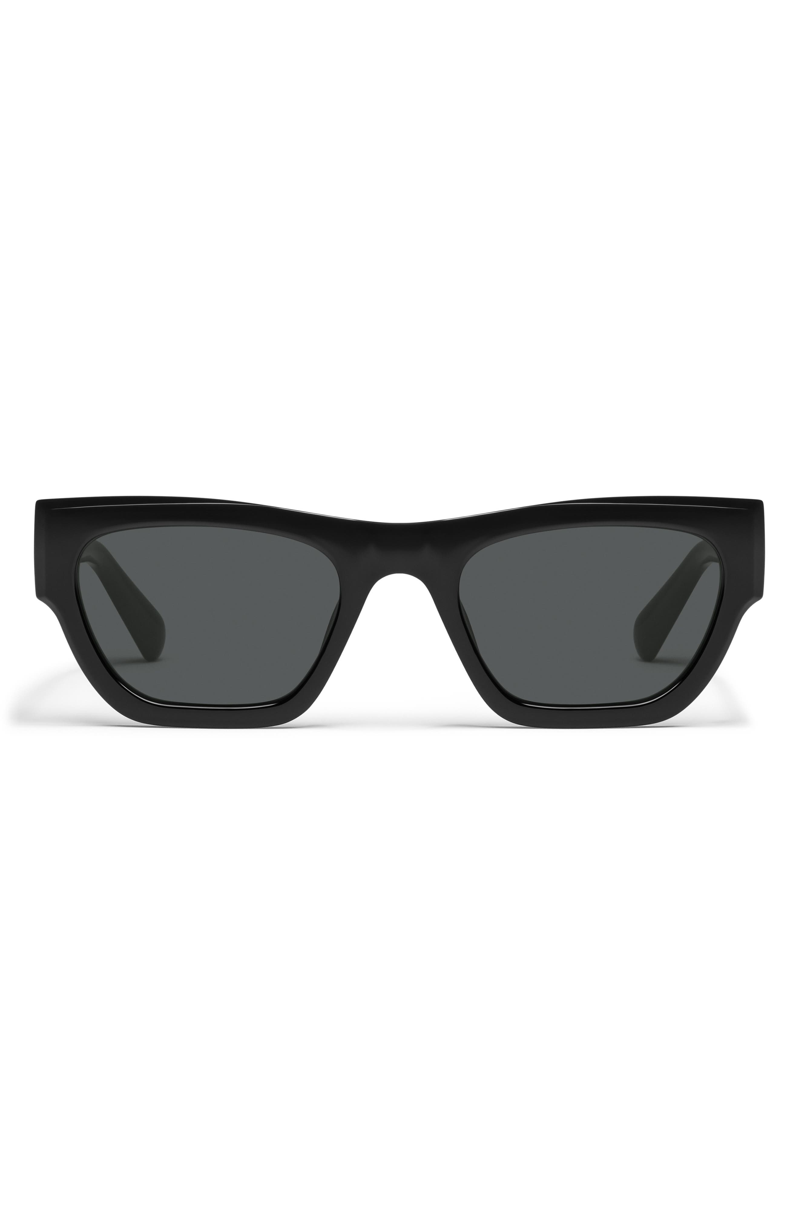 Quay Nice Try 54mm Square Sunglasses In Black