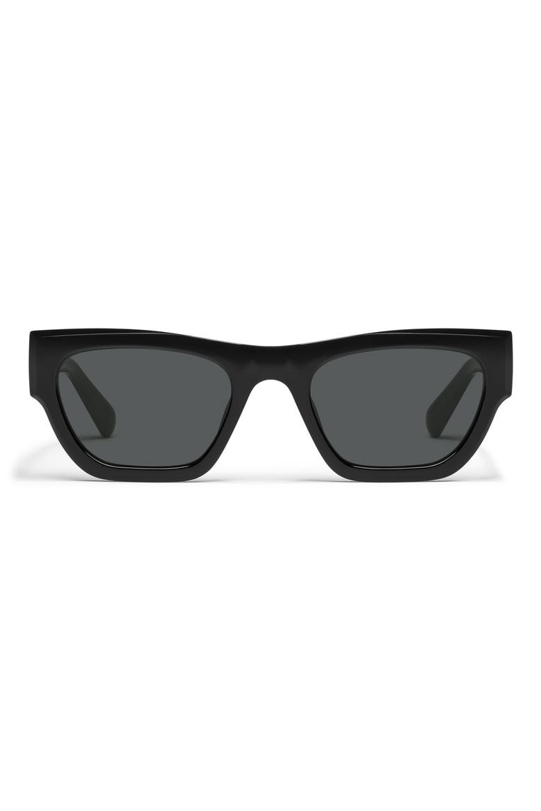 Nice Try 54mm Square Sunglasses, Main, color, BLACK/ SMOKE