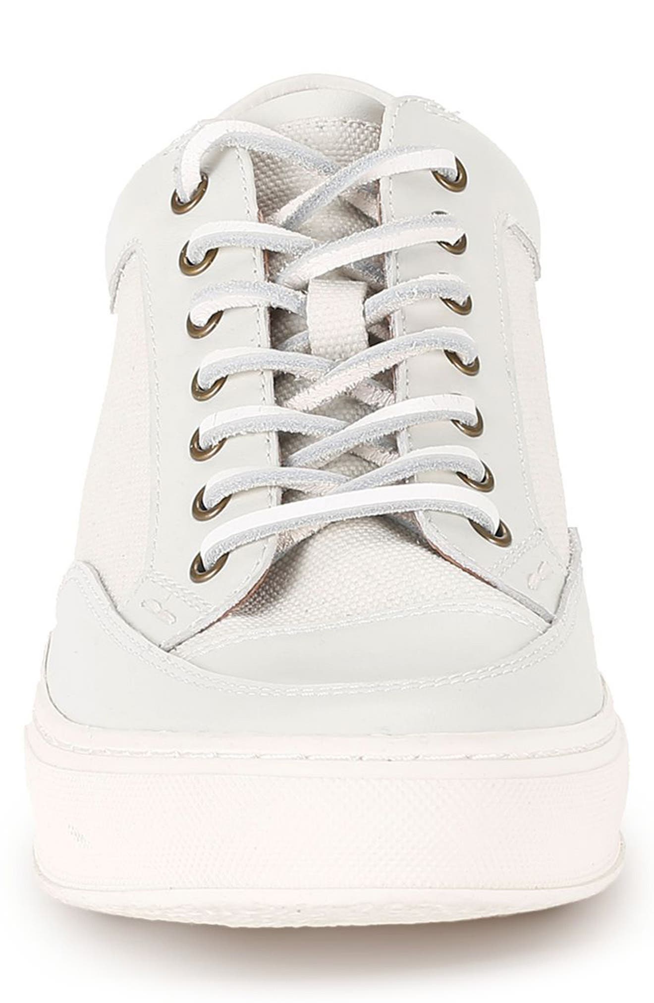 Frye Hoyt Low Water Resistant Sneaker, Alternate, color, White - Ruffle Leather