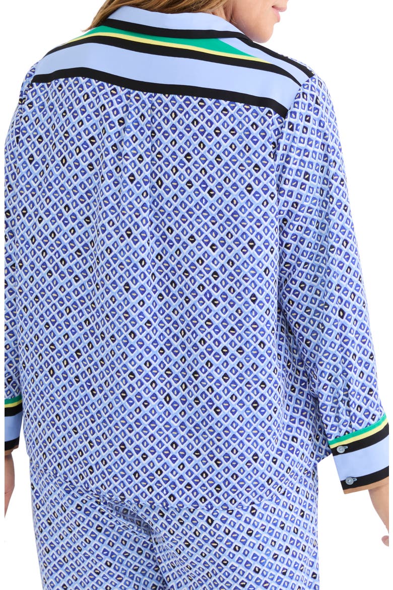 Mosaic Stripe Shirt, Alternate, color, BLUE MULTI