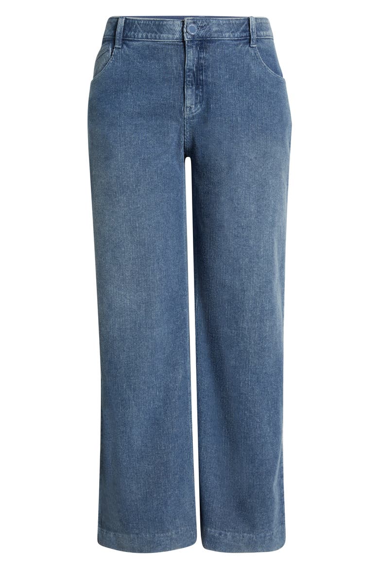Sam High Waist Wide Leg Corduroy Jeans, Alternate, color, WASHED MID BLUE