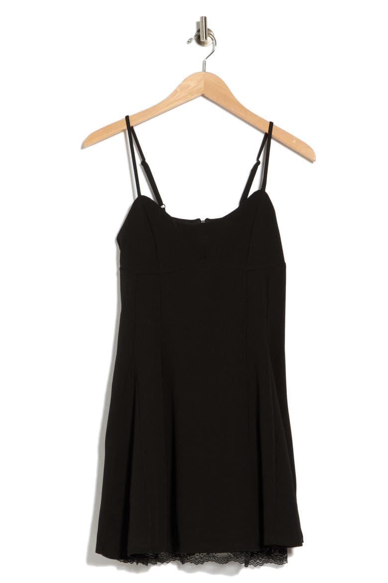 Lace Trim Camisole, Main, color, BLACK