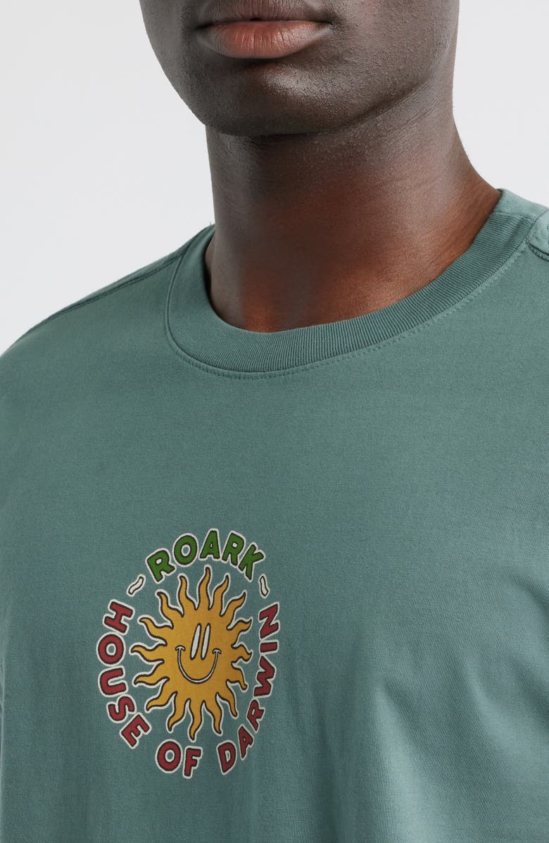 Roark HOD Postcard Graphic T-Shirt, Alternate, color, Forest