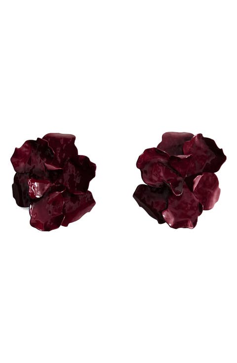 Flower Statement Stud Earrings