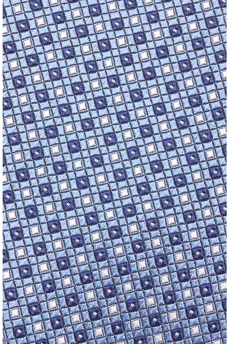 Geometric Silk Tie, Alternate, color, MD BLU FAN