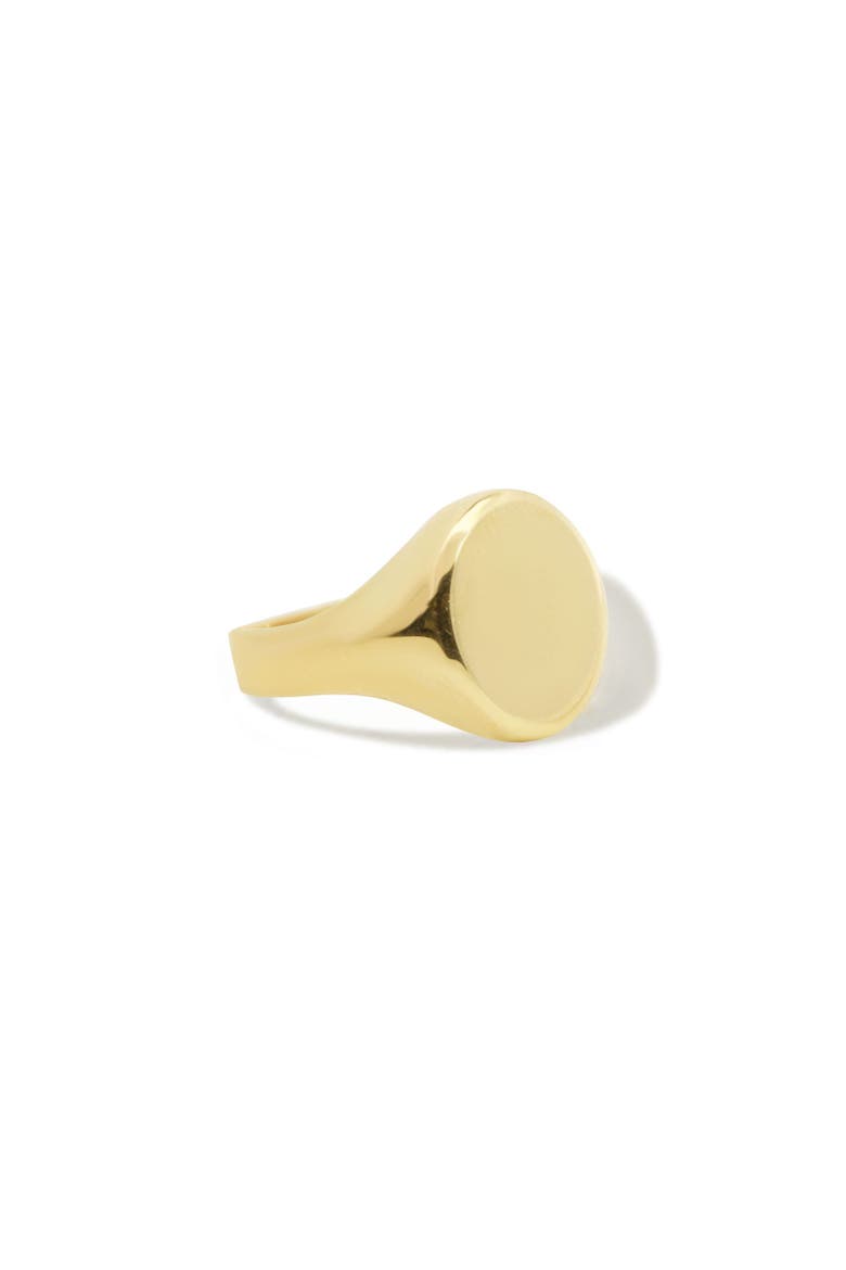 Oval Signet Ring, Main, color, Yellow Gold