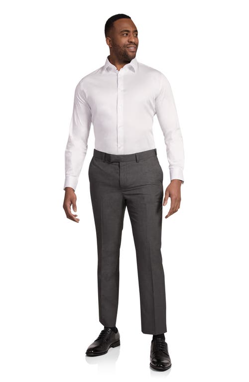 JOHNNY BIGG JOHNNY BIGG RAYMOND SLIM FIT ELASTIC FLAT FRONT DRESS PANTS