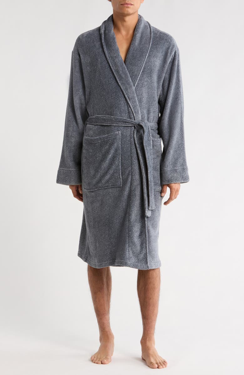 WEATHERPROOF VINTAGE Marled Fleece Robe, Main, color, Grey